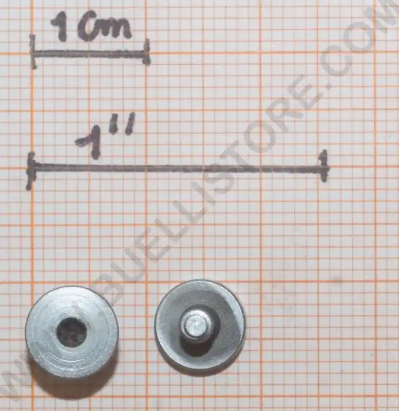 beretta vite guancette esagonale satinata inox acciaio