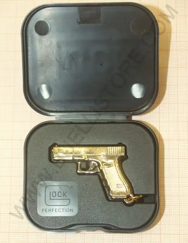 portachiavi glock placcato oro