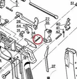 beretta ricambio spina elastica, ricambio beretta perno