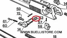beretta ricambio perno sicura per beretta pistola 92