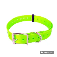 collari in biothane robusti per cani colore verde fluo