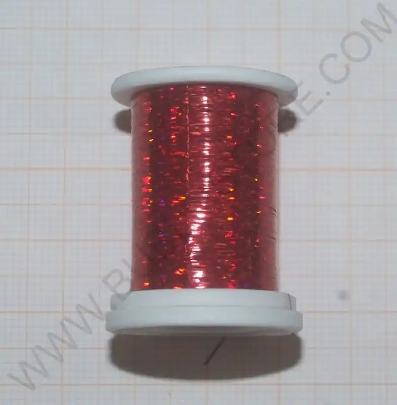 tinsel per la pesca a mosca olografico rosso