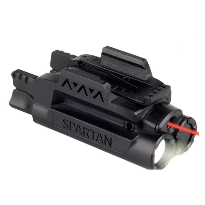 lasermax spartan torcia led verrde e laser rosso per basi weaver di pistole