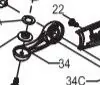 penn ricambio bail arm per mulinello spinfisher 7500 - 8500 - 9500 - 10500 esploso 1277163