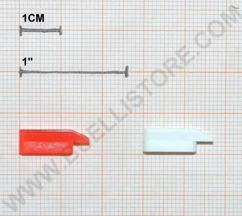 perazzi ricambio mirino - rosso / bianco