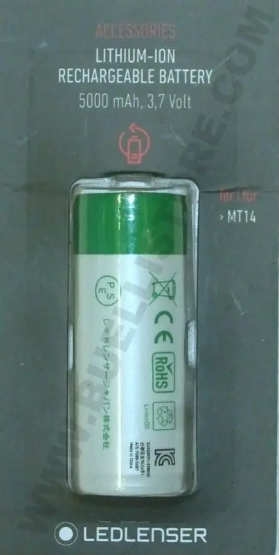 led lenser batteria ricaricabile per torcia mt14