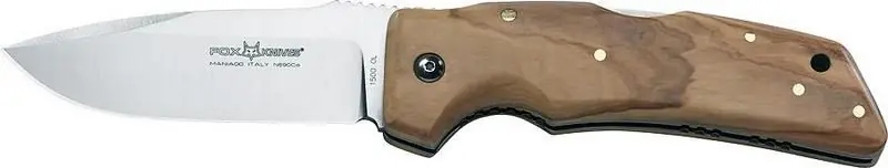 fox forest coltello chiudibile a serramanico con manico in legno di ulivo 1500 ol