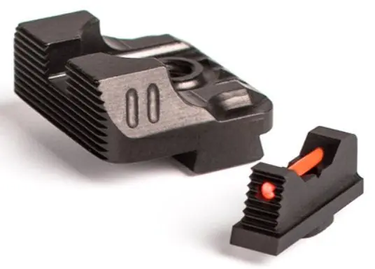 zev set tacca di mira e mirino con inserto in fibra ottica - mod 215 combat v3