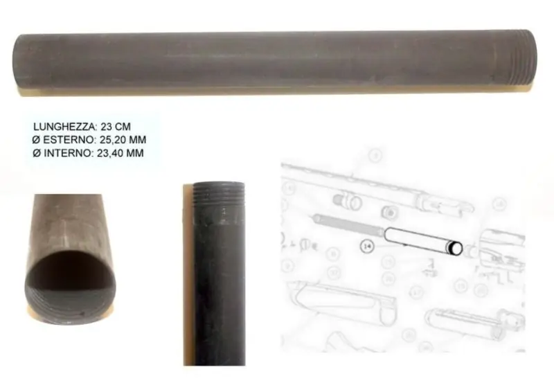 beretta ricambio tubo serbatoio in acciaio per a400 e a300 outlander, ricambi beretta sporting, beretta ricambi per fucili,
