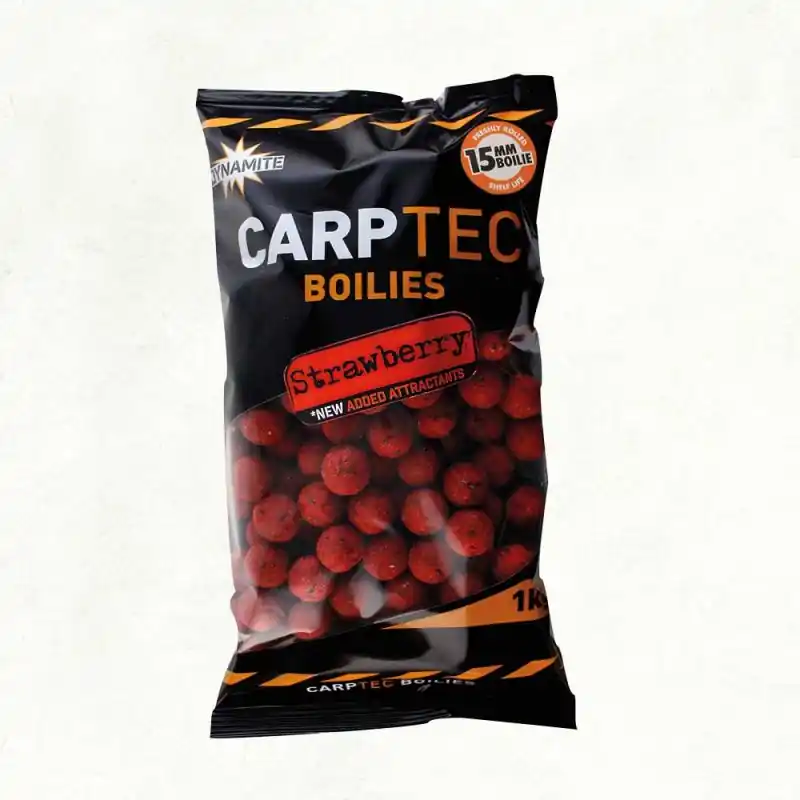 dynamite baits carp tec strawberry - 15mm - 1 kg