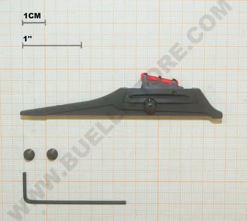 browning mirino completo con inserto in fibra ottica rossa