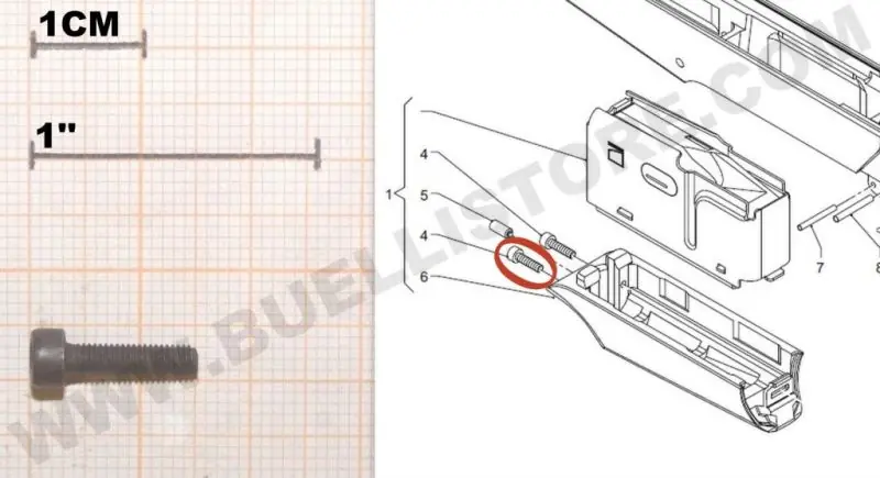 benelli armi ricambio vite di fissaggio caricatore argo