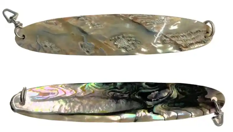 stucki thin opal slim - ondulante in madreperla per la pesca a traina trolling nacre spoon nacre fishing lure swiss made