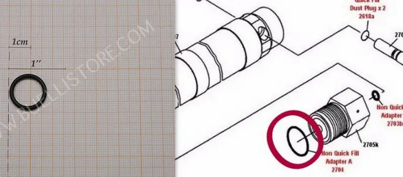 weihrauch ricambio guarnizione o-ring per hw100 pcp