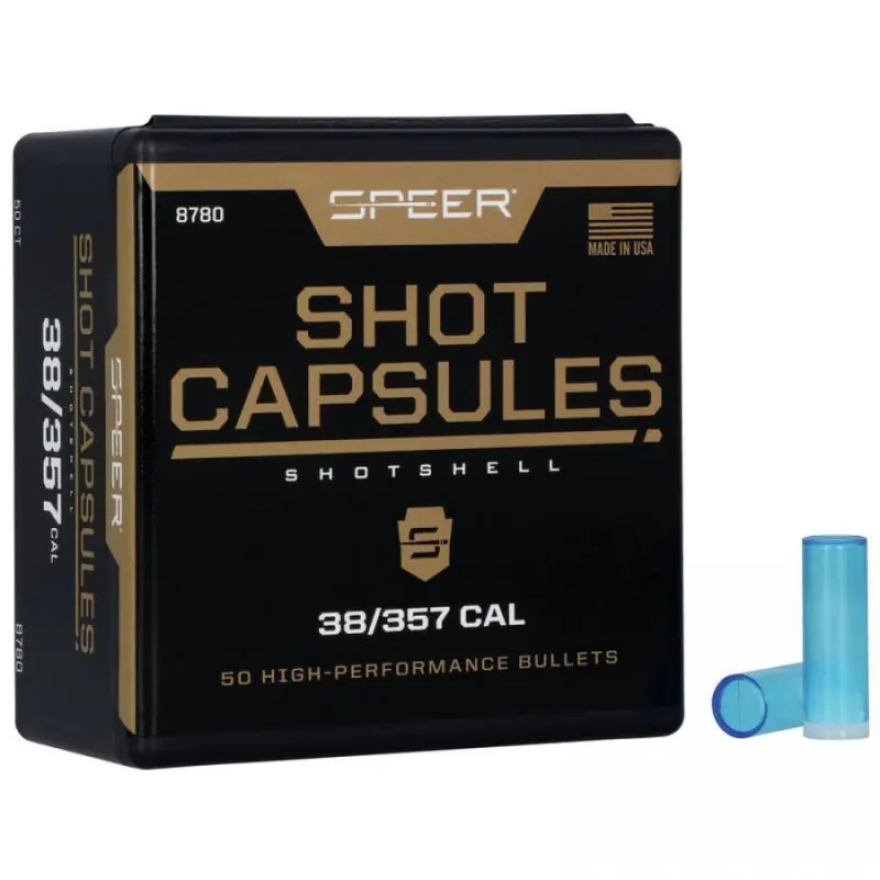 speer bullet shot capsule contenitori per pallini in plastica per calibro 38 special - 50 pz