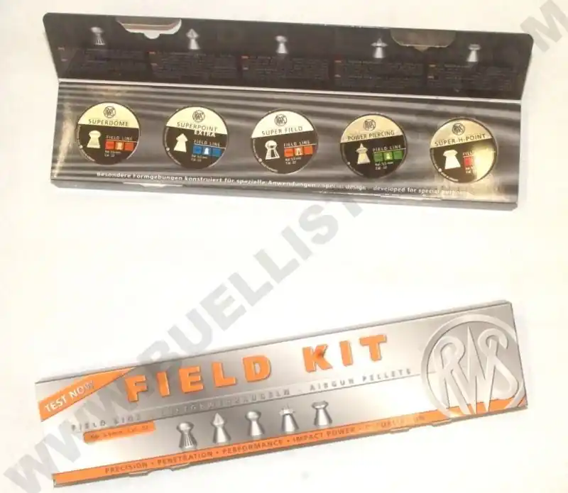rws field kit cal. 5.5 kit di 5 versioni di piombini totale 500 pz