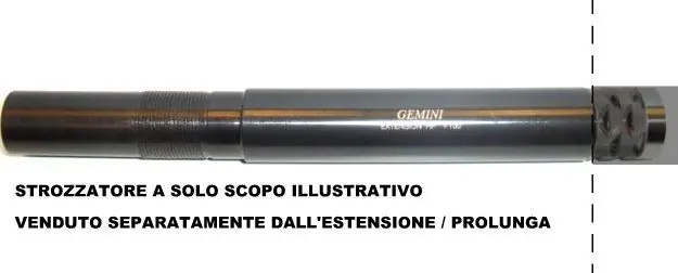gemini estensione prolunga canna +100 mm modello optima choke hp per beretta cal.12