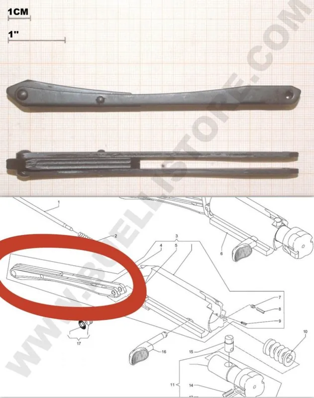 benelli armi ricambio biella cal. 12 / 20 per modelli super 90 - montefeltro - raffaello - m1 - m2
