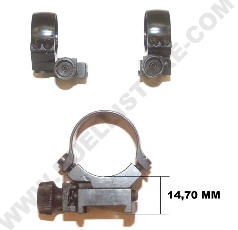 assieme basette e anelli per bolt action weatherby