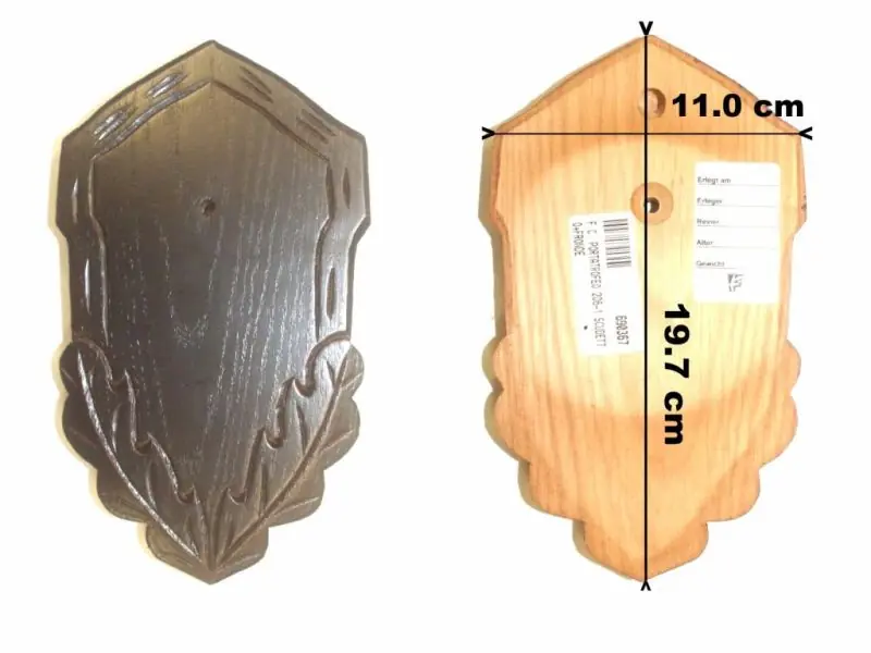 f.c. scudetto in legno porta trofeo 20 x 11 cm