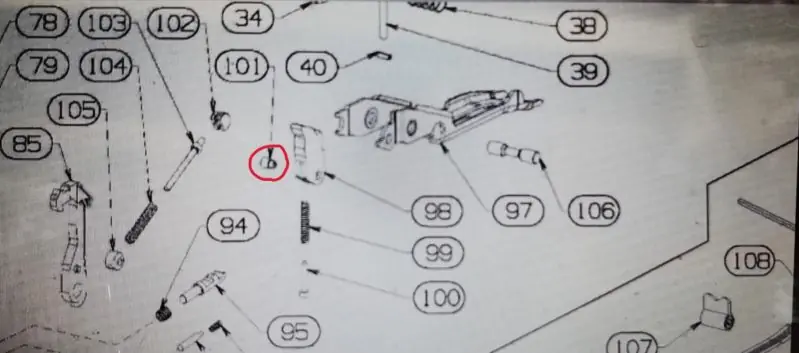 beretta perno leva elevatore per al391 - cal.12 e cal. 20