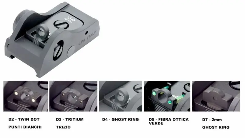 lpa sight tacche di mira regolabili per slitte weaver per fucili a pompa e semiautomatici , lpa sight rear sight for semiautomatic and pump action shotgun for weaver rail, weaver rail shotgun rear sight