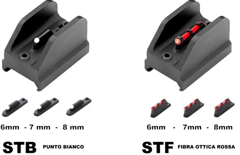 lpa mirino frontale con 3 inserti in differenti misure