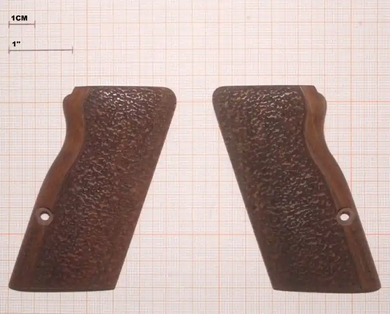 tanfoglio guancette in legno per minigonna per pistole fusto large cal, 9x21 40 s&w - 45 acp - 10 mm