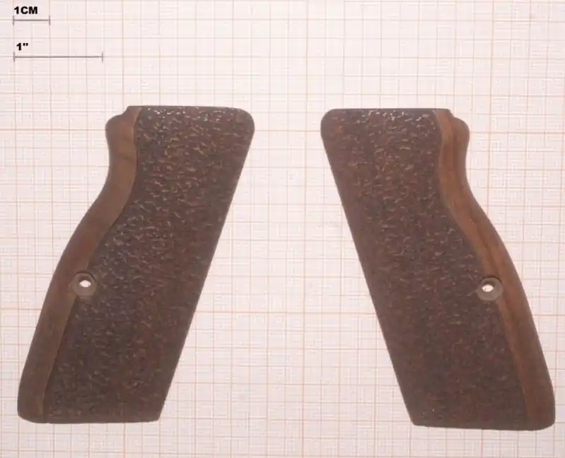tanfoglio guancette in legno per minigonna fusto small cal, 9x21 - 40 s&w