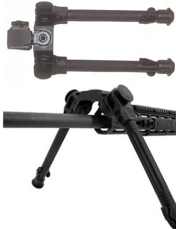 utg overbore bipod - bipiede da applicare sulla slitta wever superiore, over barrel shooting bipod, over bore shooting bipod, best bipod for shooting rifle, rifle bipod utg italia