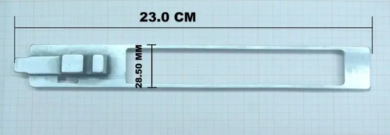 yildiz ricambio guida carrello fucile semiautomatico tipo vecchio particolare yd00 - 22.5 cm con perno - lunghezza totale 23 cm