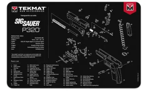 TEKMAT CLEANING MAT - TAPPETINO PER MANUTEZIONE per SIG SAUER P320