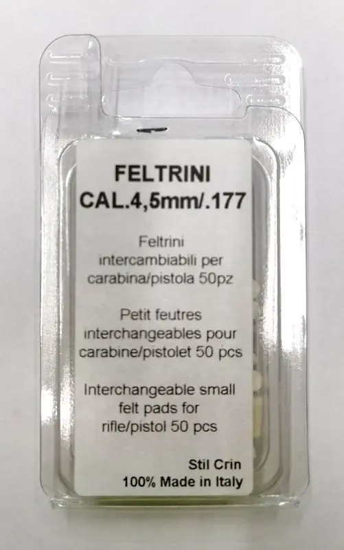 STILCRIN FELTRINI PER ARIA COMPRESSA / AIRGUNS FELT PADS cal. 4,5 - .177