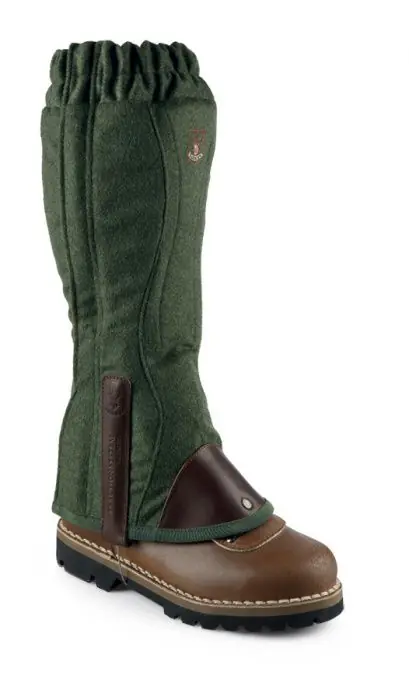 riserva ghetta ergonomica in loden con inserti in pelle tg l