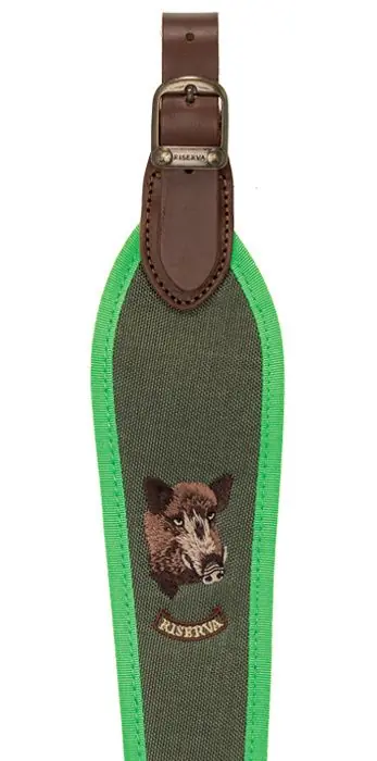 riserva tracolla regolabile in cordura per carabina con cinghiale bordo verde