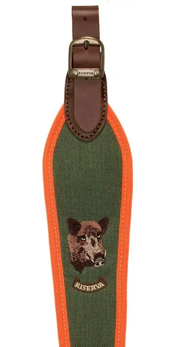 riserva tracolla regolabile in cordura per carabina con cinghiale bordo arancio
