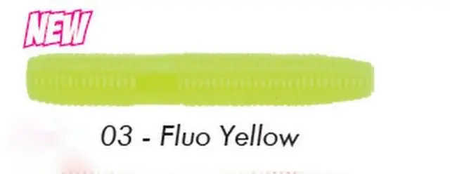 majora by fabio zeni flexo worm 1,5‘‘ fluo yellow