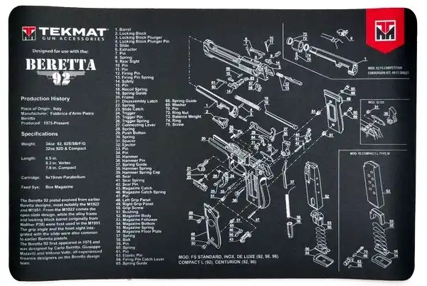 TEKMAT CLEANING MAT - TAPPETINO PER MANUTEZIONE per BERETTA 92 buellistore
