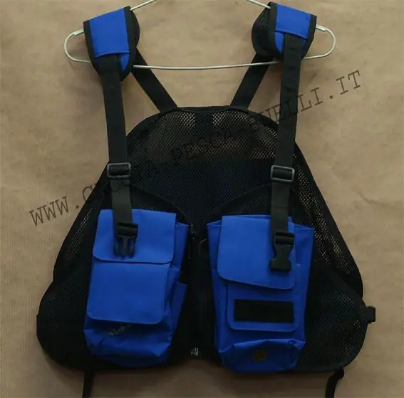BLACK SILVER FLY GILET PESCA BLU buellistore