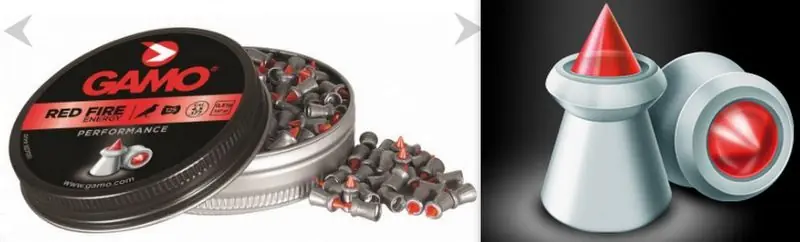 gamo piombini red fire con punta rossa