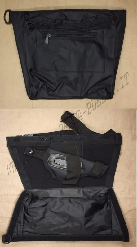 MARSUPIO PISTOLA NERO SEMIMBOTTITO buellistore
