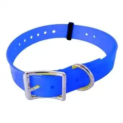 collare in biothane blu da 1.8 cm per cani da caccia
