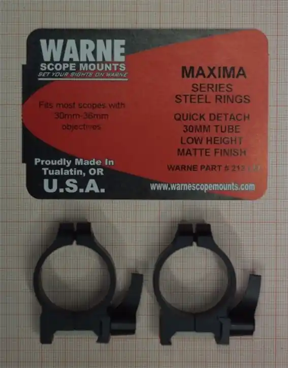 warne maxima attacco rapido profilo basso per tubo da 30 mm per slitte weaver