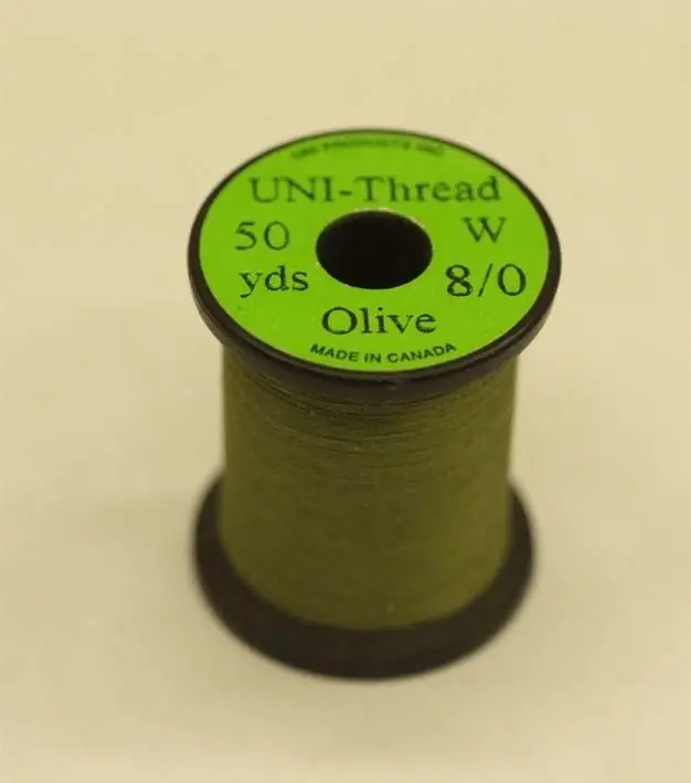 uni tread filo di costruzione mosche colore verde oliva