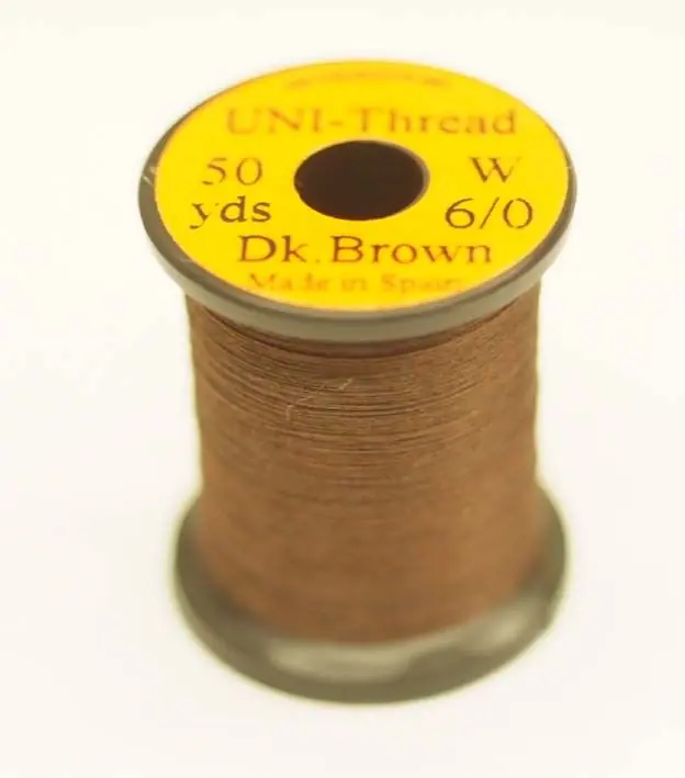 uni thread filo di montaggio pesca a mosca costruzione mosche dark brown