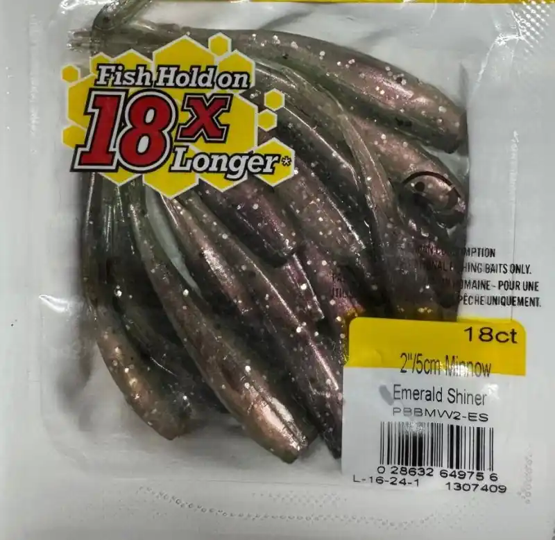berkley powerbait minnow 2‘‘ emeral shiner