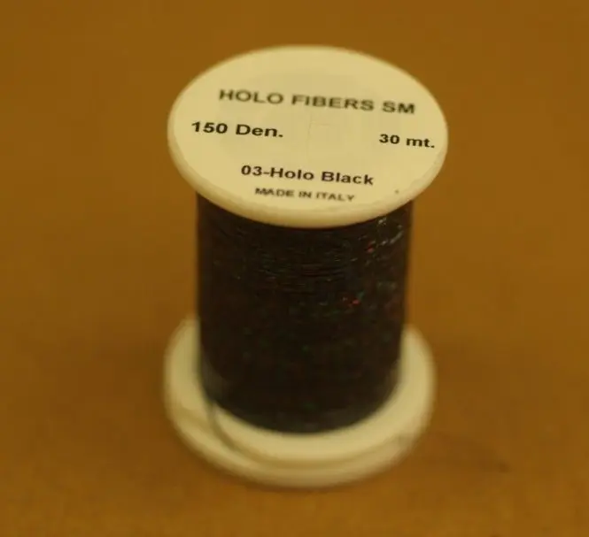 tinsel for fishing colour black