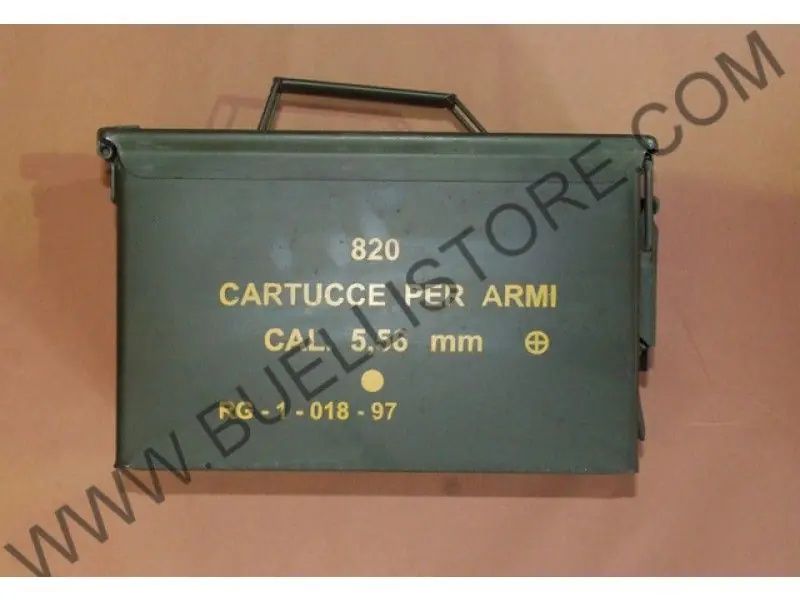 cassetta portacolpi in metallo militare
