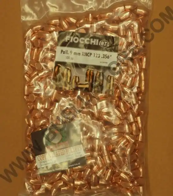fiocchi palle per ricarica cal 9x21 rncp ramapte 123 grani