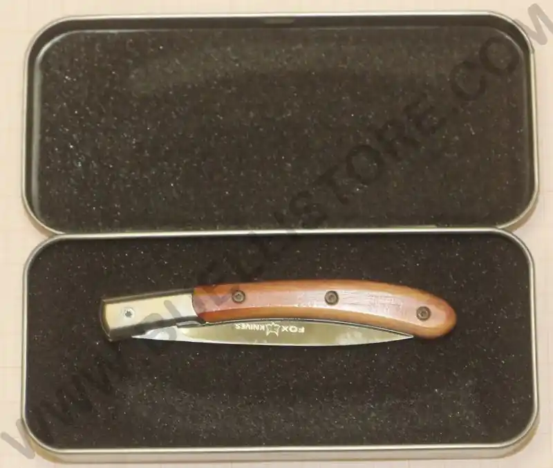 fox coltello serramanico con manico in legno
